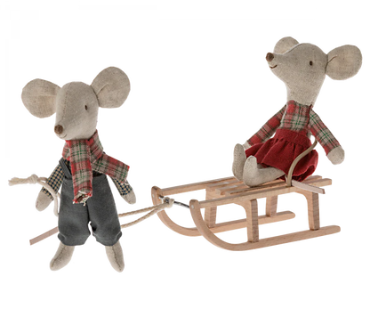 Maileg Wooden Mouse Sled