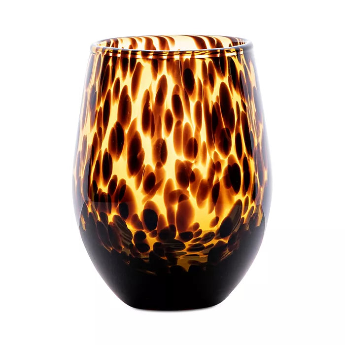 Juliska Puro Stemless Wine Glass - Tortoiseshell