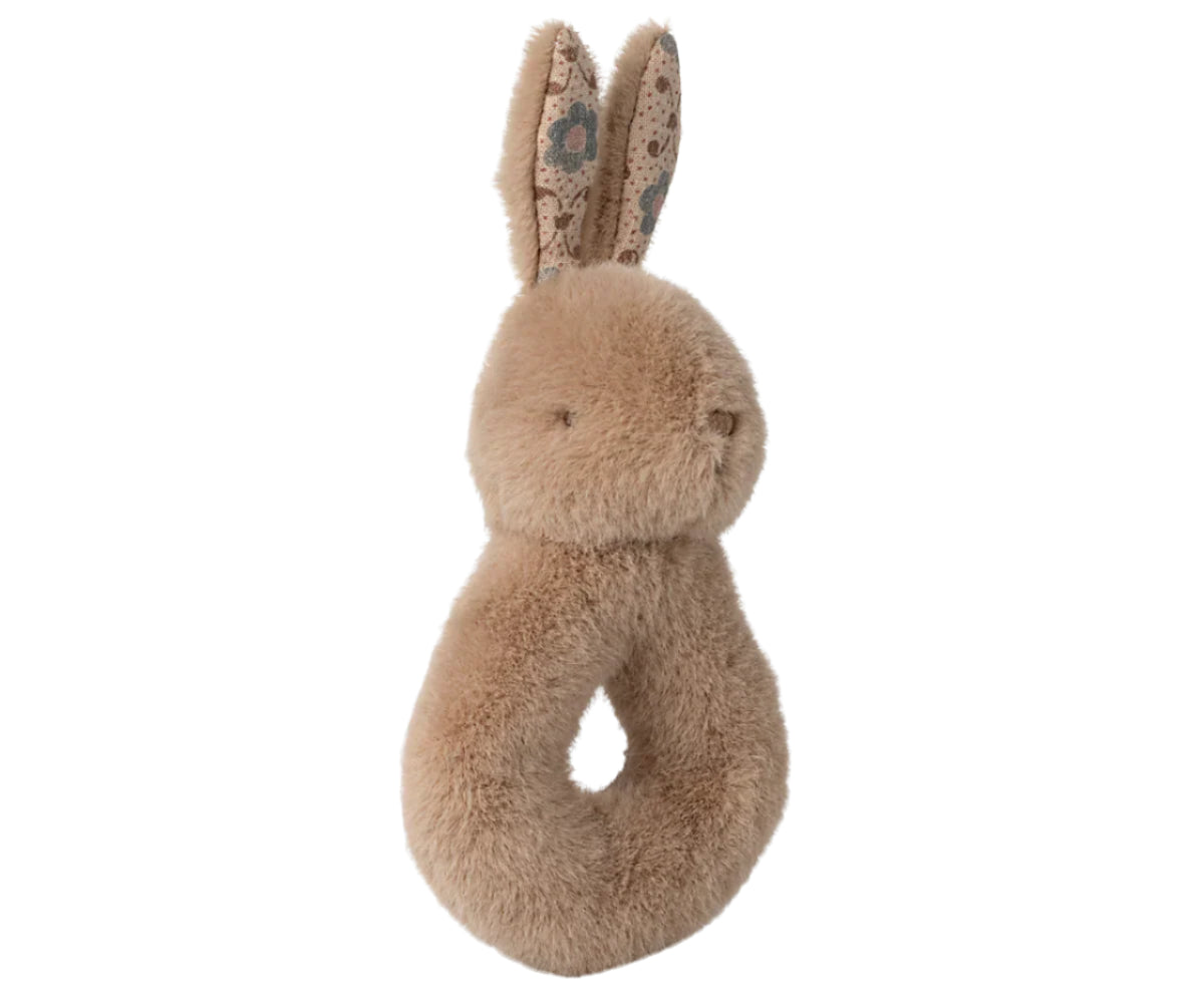 Maileg Rabbit Rattle Set - Cream Peach