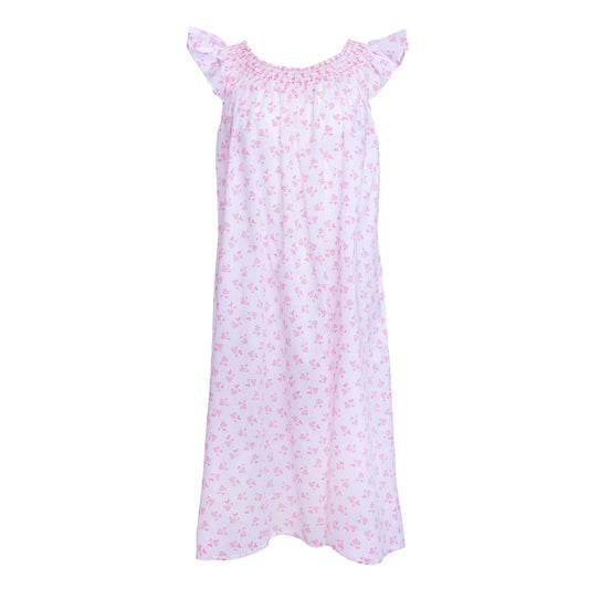 Lenora Vivian Smocked Nightgown- Pink