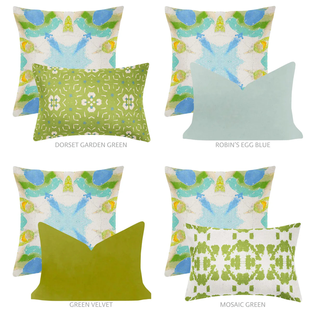 Laura Park Designs Hyacinth Azul Pillow - 22x22