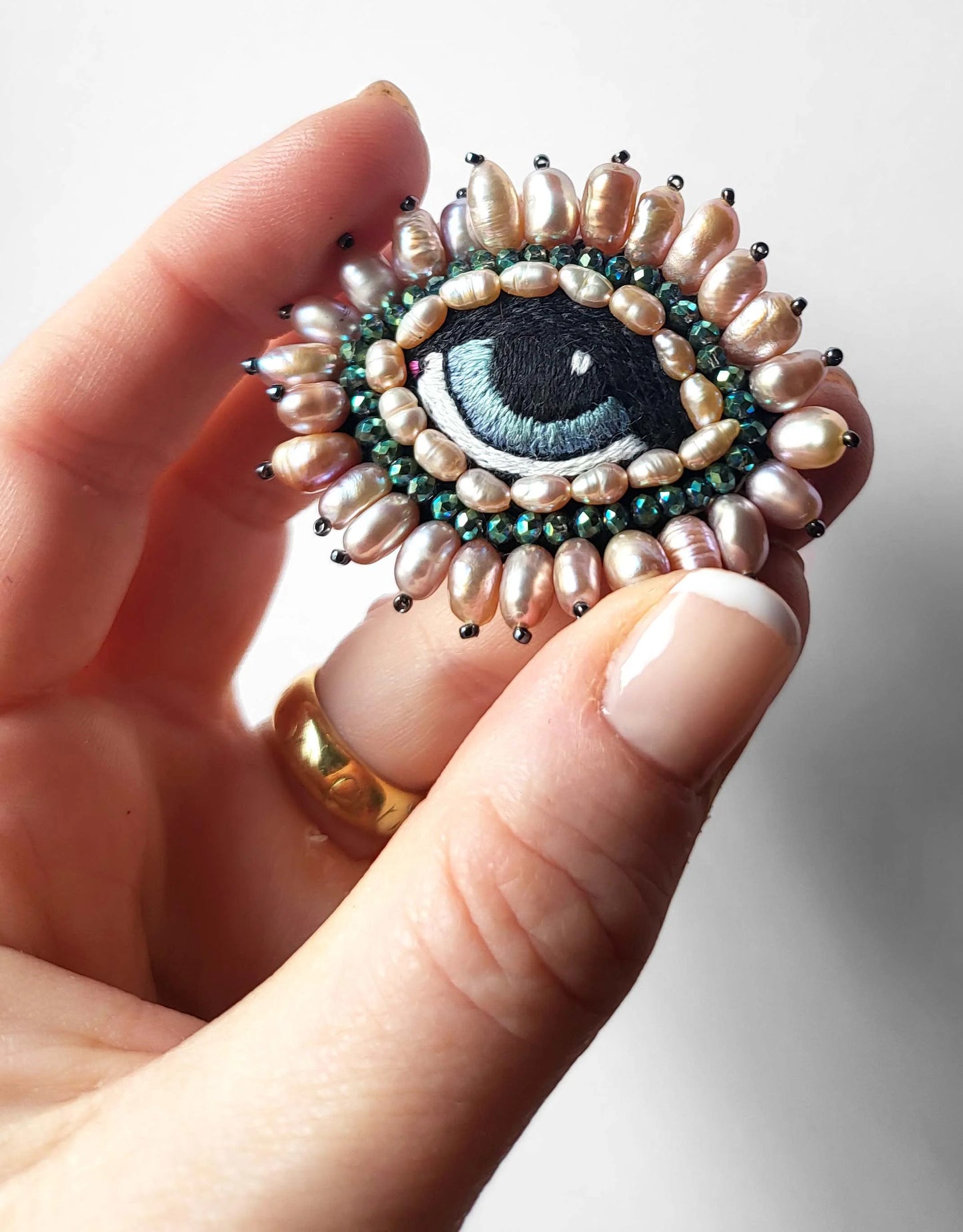 Céleste Mogador Pearl Eye Brooch, La Petite Maison