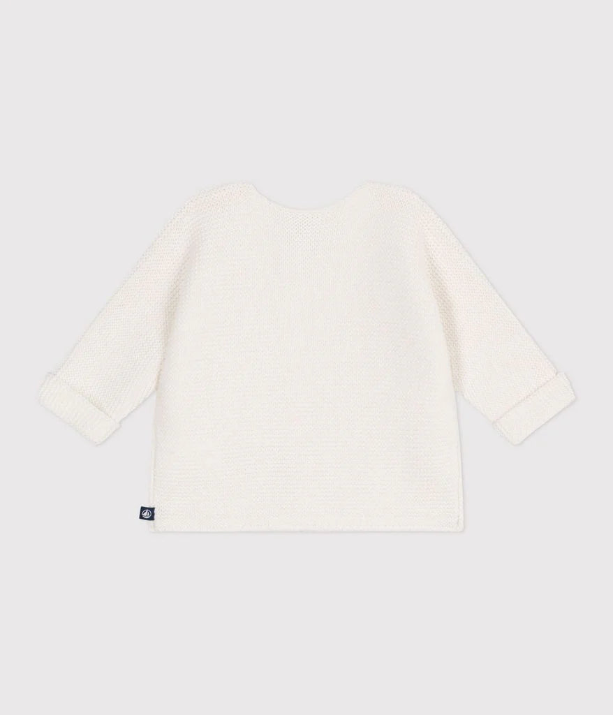 Petit Bateau Baby Cardigan - White