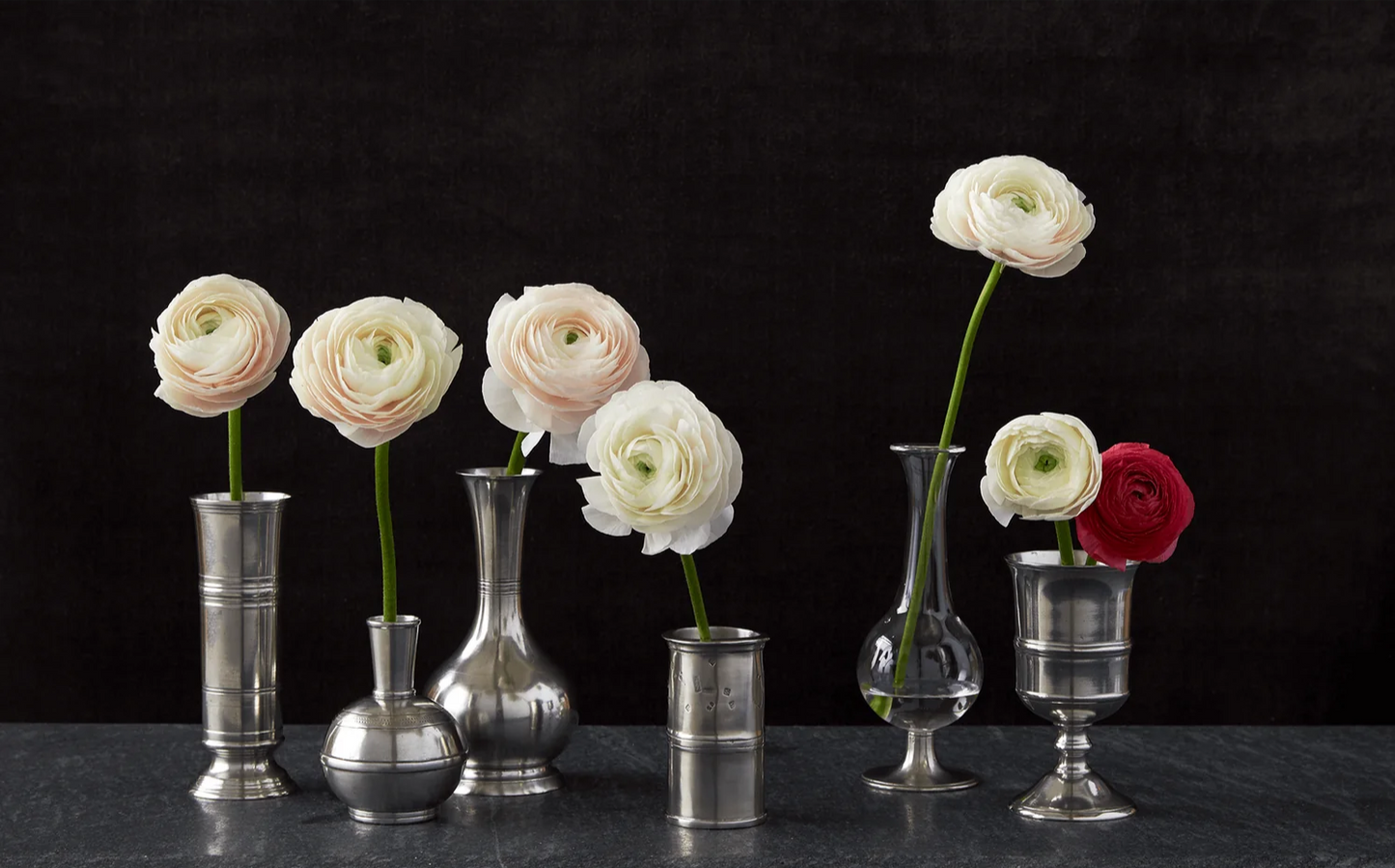 Match Pewter Footed Glass Vase