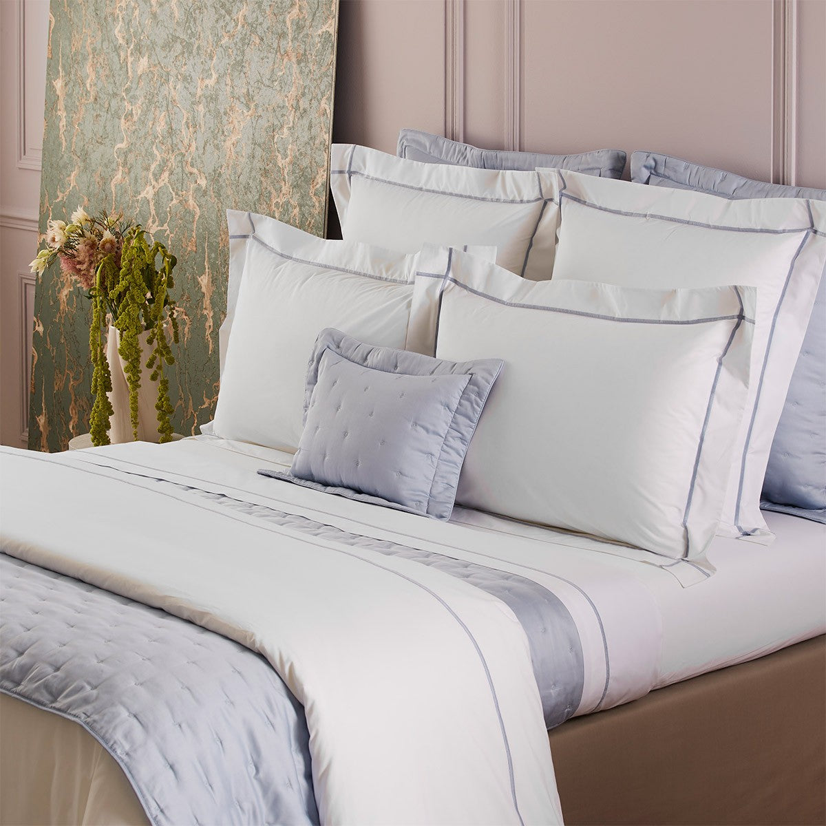 Yves Delorme Athena Duvet Cover - Celeste