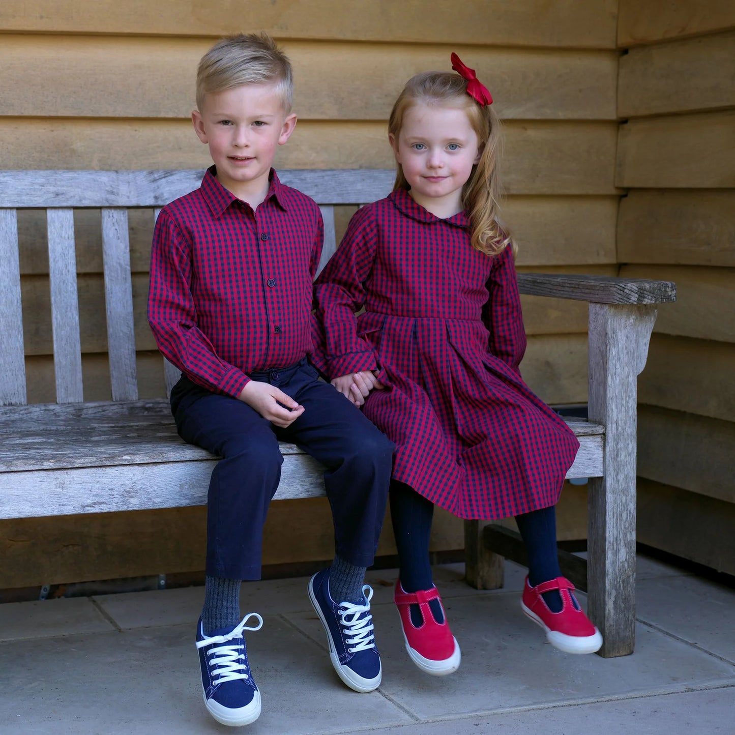 Rachel Riley Check Lumberjack Pleated Dress