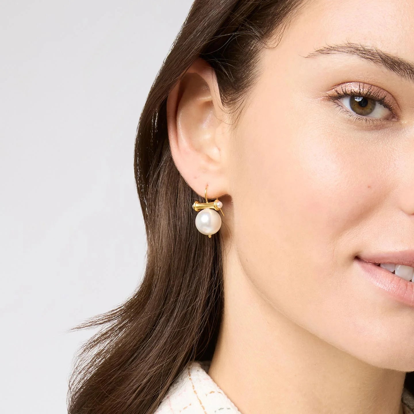 Julie Vos Bamboo Pearl Earring- La Petite Maison