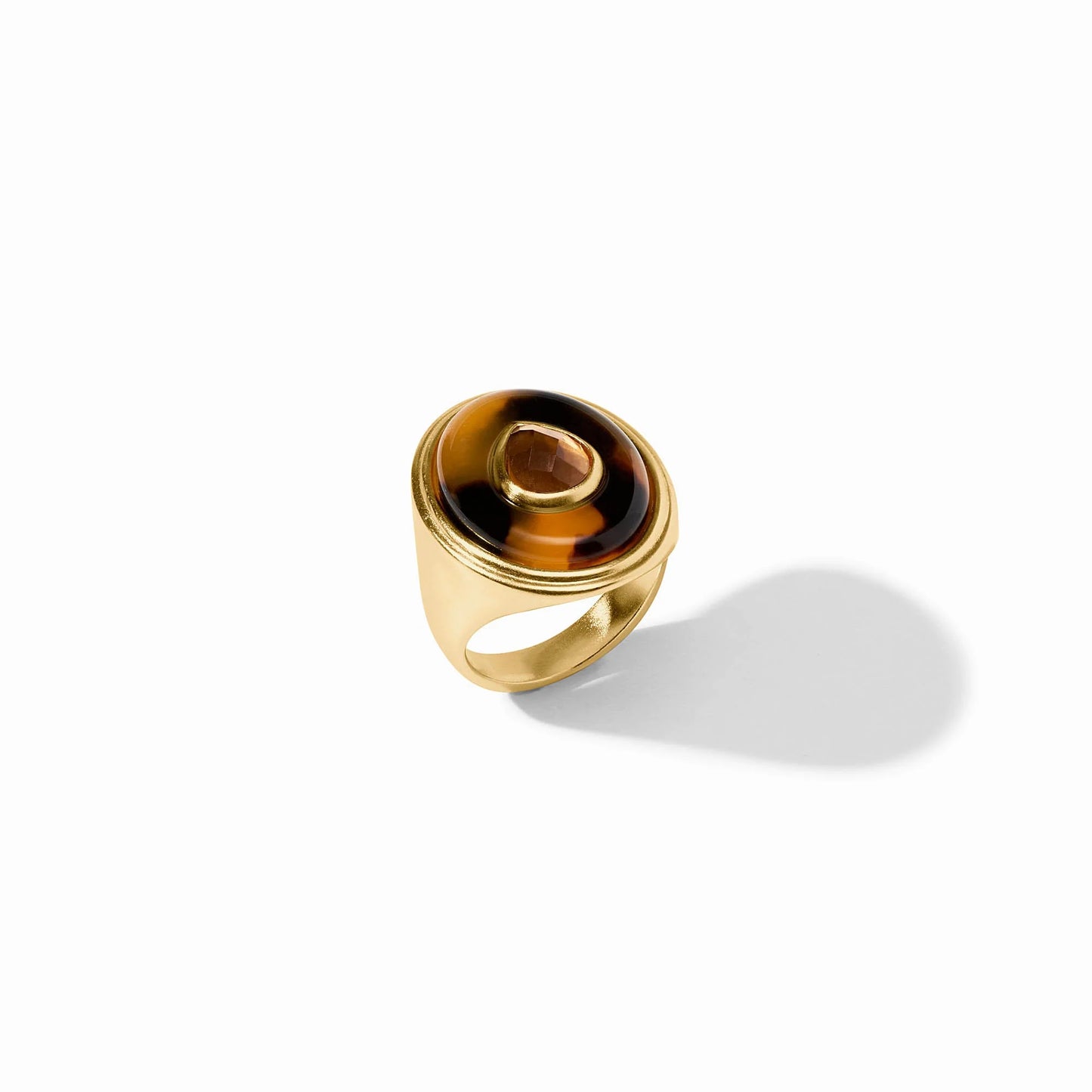 Julie Vos Carnaby Statement Ring - Tortoiseshell