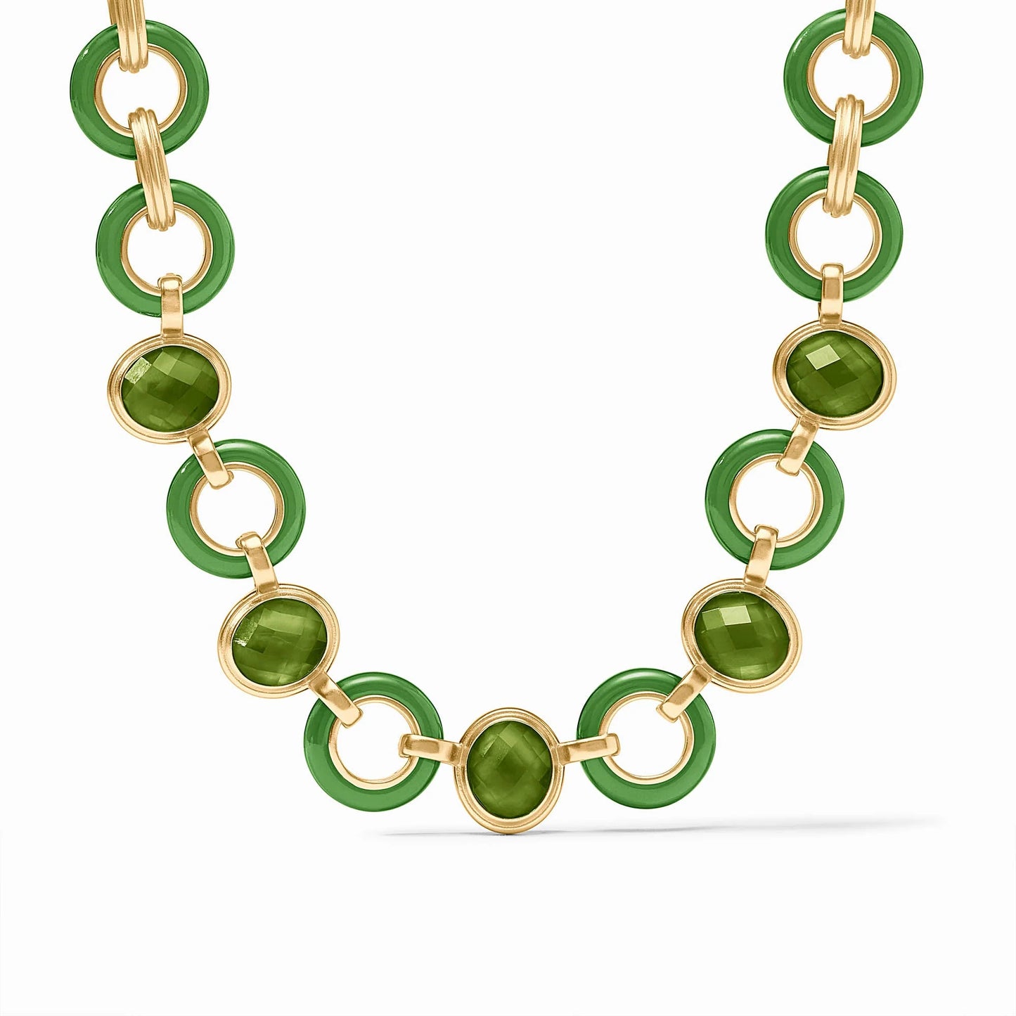 Julie Vos Carnaby Stone Necklace -Palmetto Green