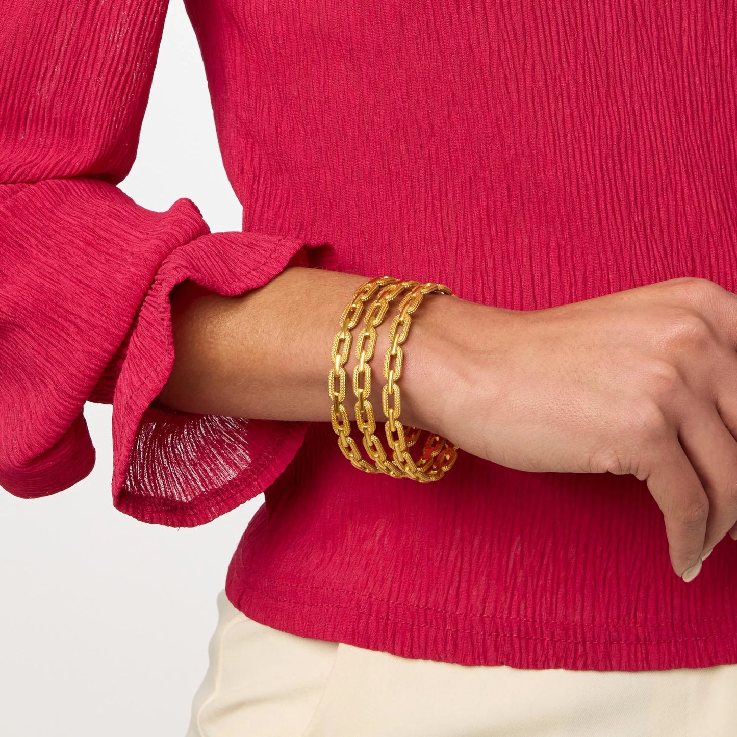 Julie Vos Cheval Paperclip Bangle - Medium