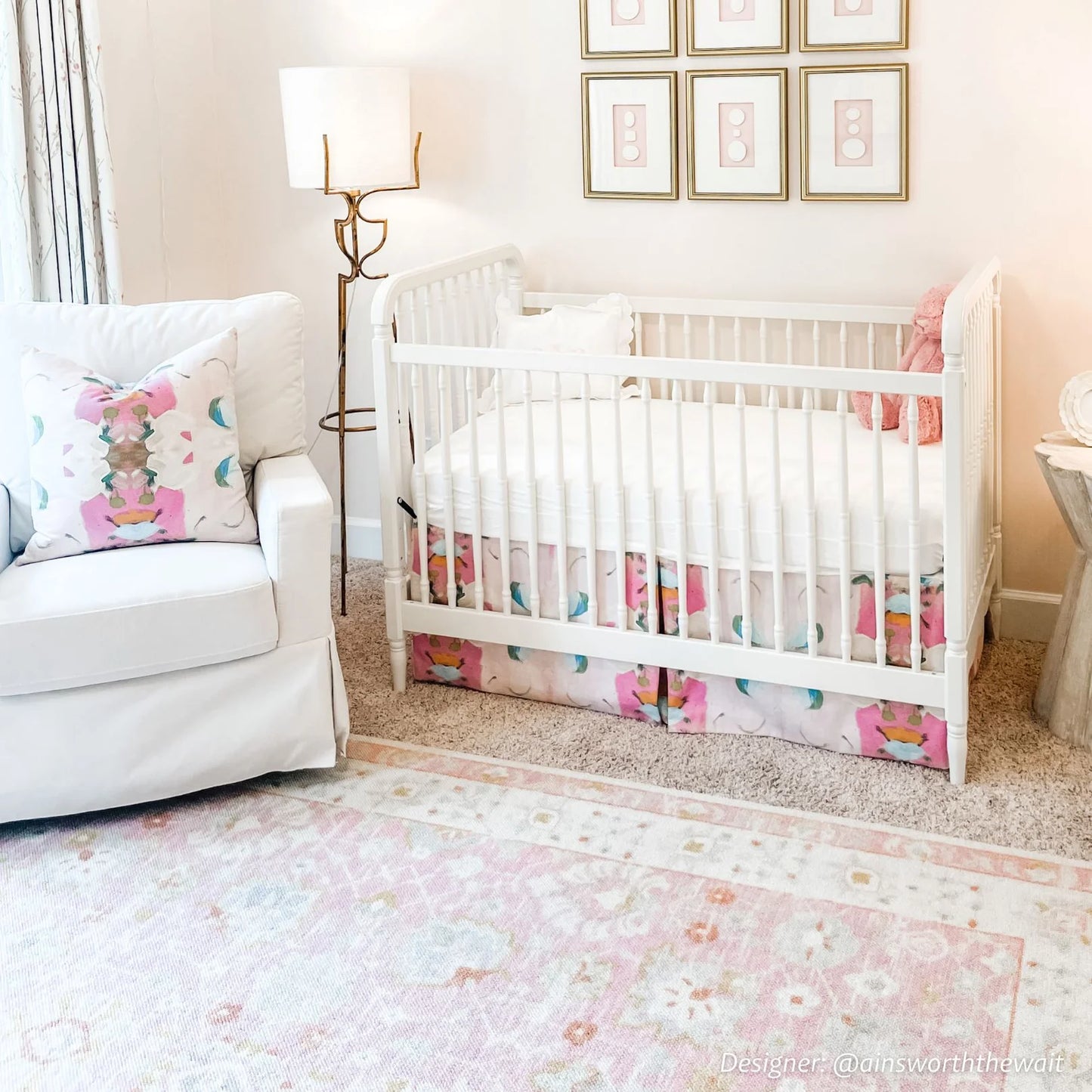 Laura Park Monet’s Garden Pink Pillow