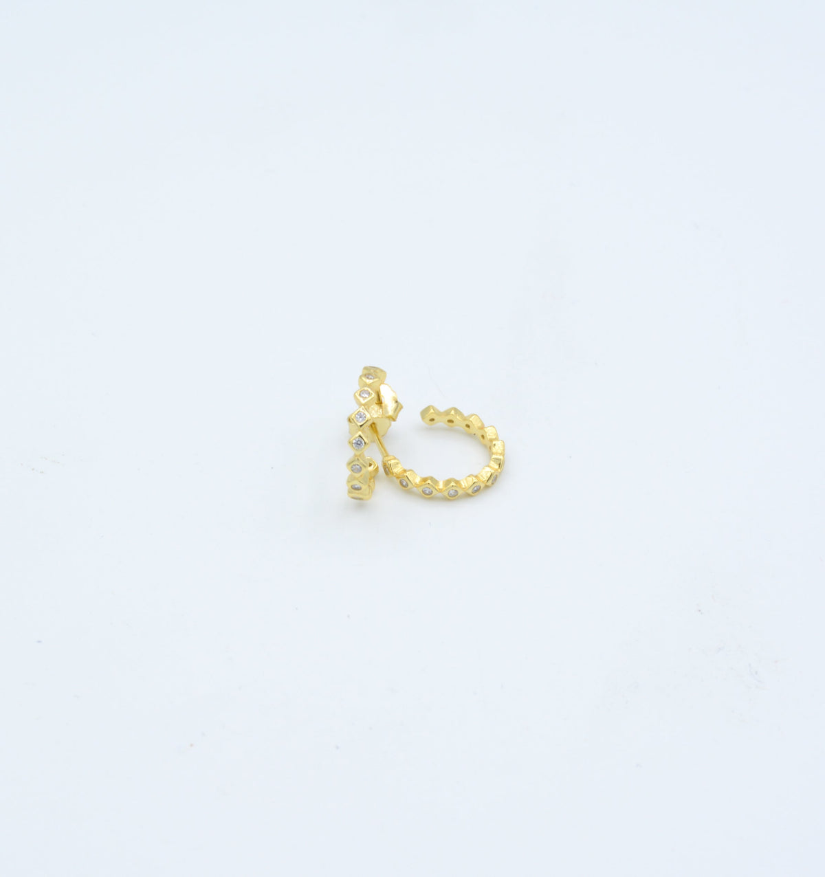 Shimmering Hoop Style Huggies