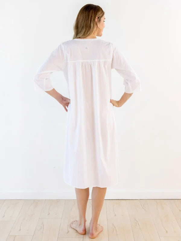 Jacaranda Alice White Cotton Nightgown