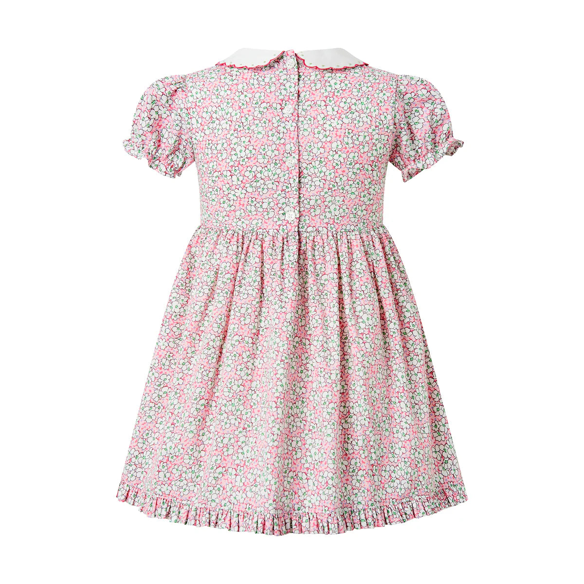 Rachel Riley Scalloped Collar Floral Dress