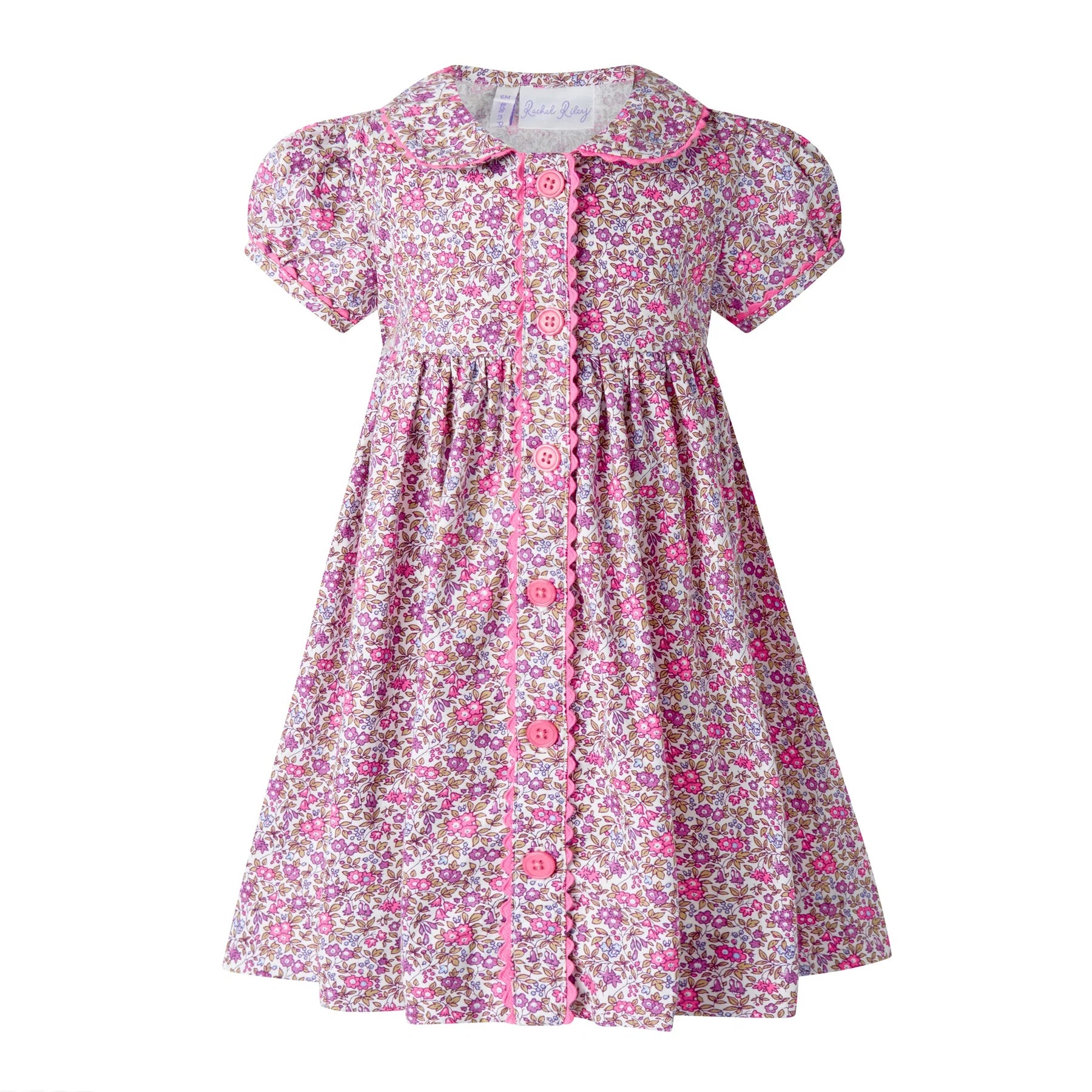 rachel riley purple dress Turtleneck Check Dress 6y