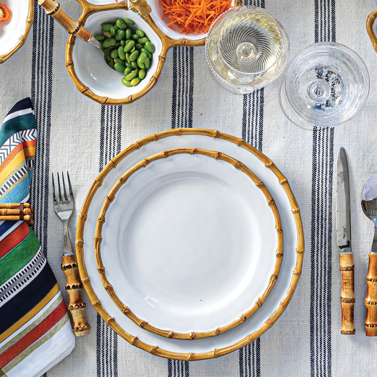 Juliska Bamboo 5pc Flatware Place Setting - Natural - La Petite Maison