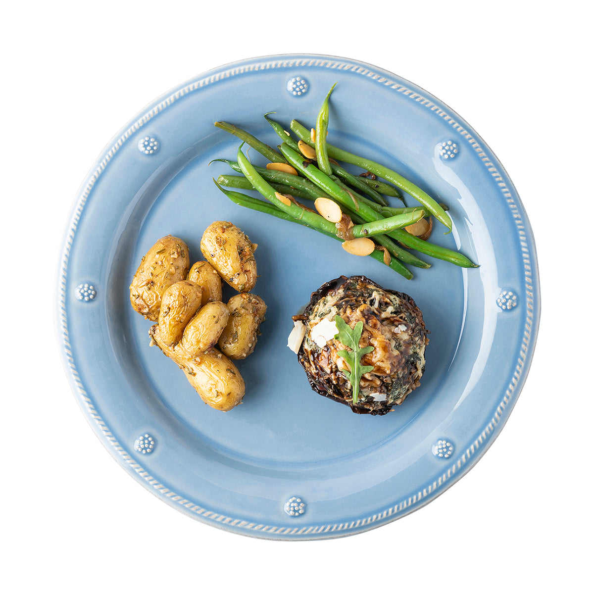 Juliska Berry & Thread dinner plate chambray