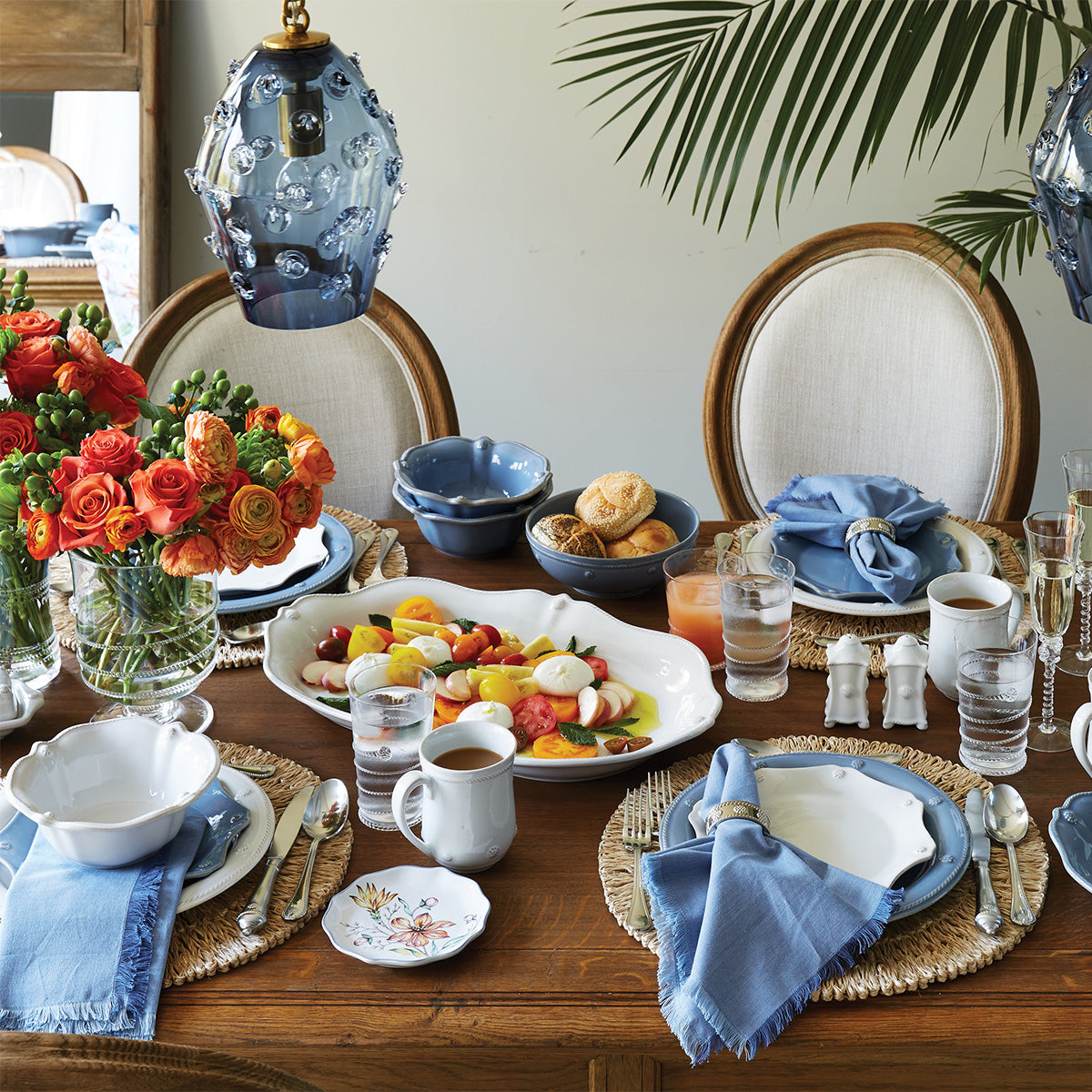 Juliska Berry & Thread Scalloped Dessert/Salad Plate Chambray