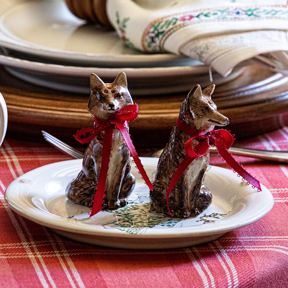 Juliska Clever Creatures Fox Salt & Pepper Set - La Petite Maison