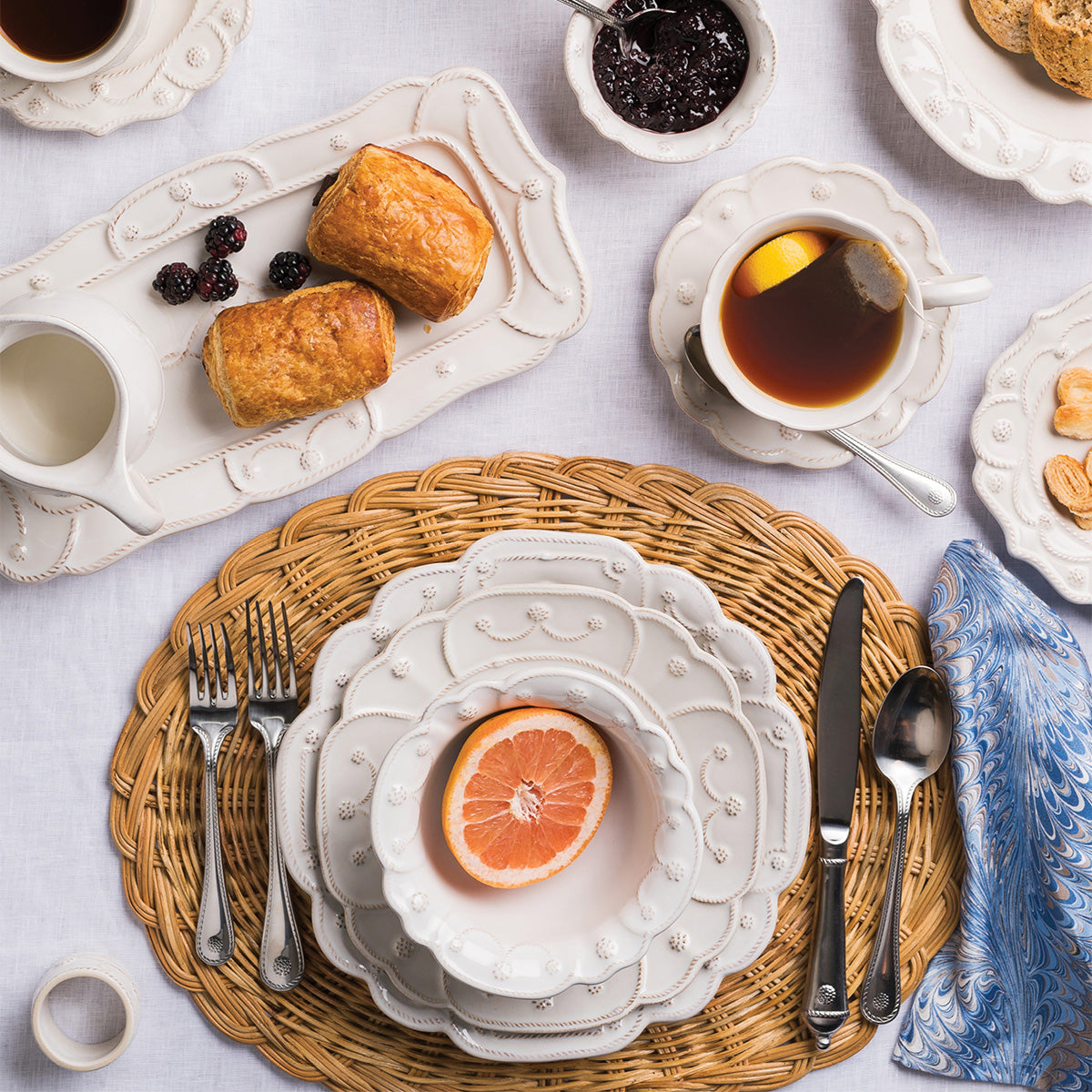 Juliska Jardins du Monde Coupe Bowl - Whitewash