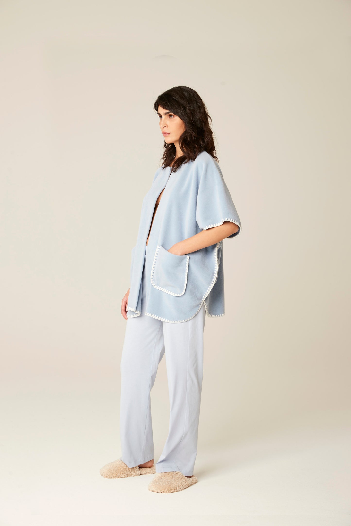 Pluto Kemi Poncho - Dusty Blue