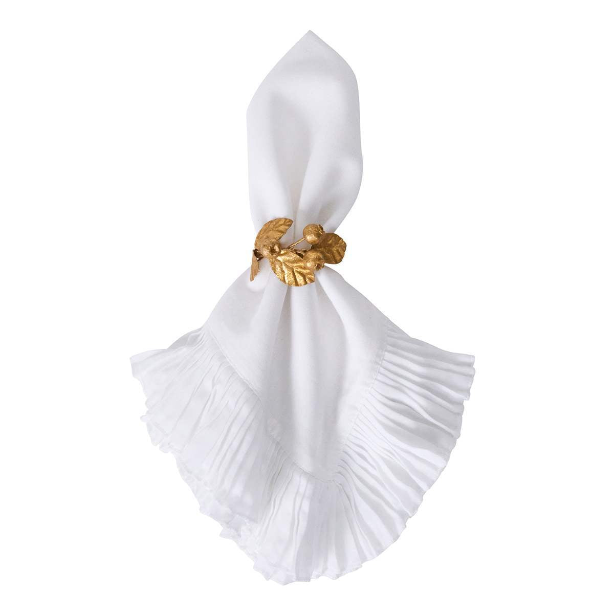 Juliska Forest Walk Leaf Napkin Ring Set/4 - Gold