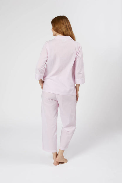 Lenora Lily Pinstripe Cotton PJs- Pink