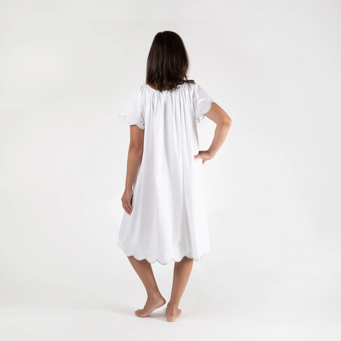 Lenora Vandy Cotton Nightgown - Seafoam