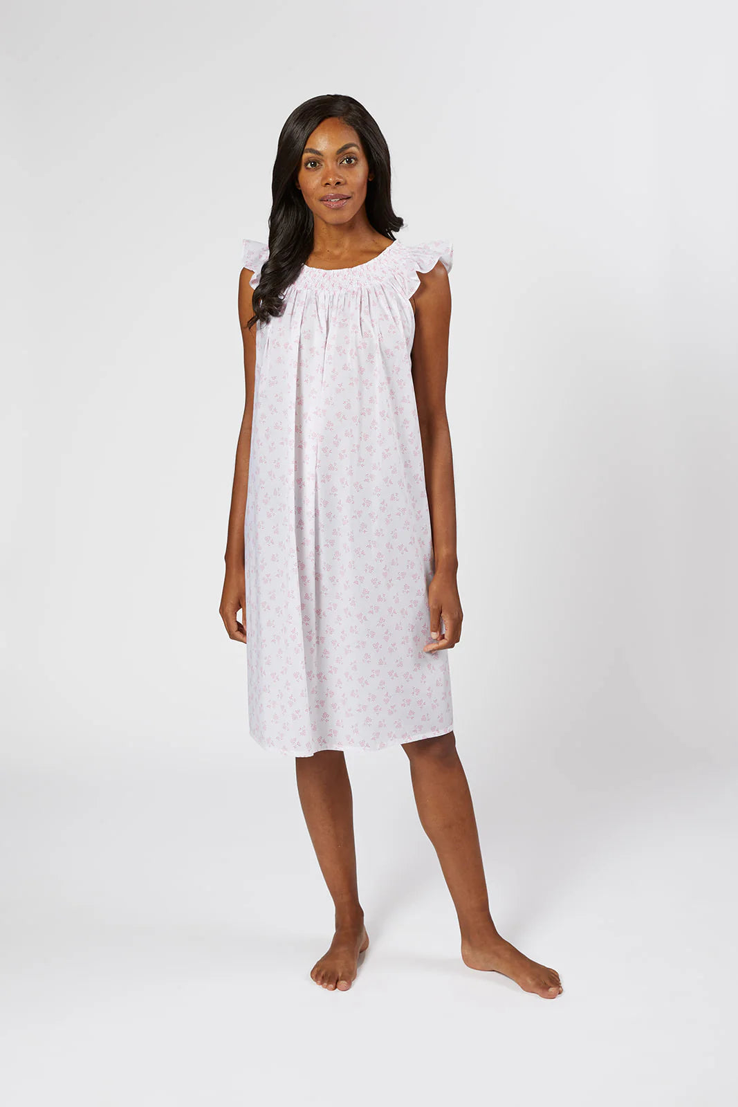 Lenora Vivian Smocked Nightgown- Pink