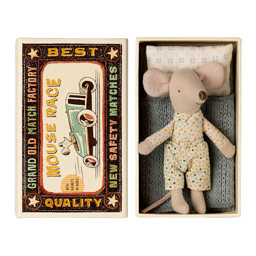 Maileg Little Brother Mouse in Matchbox
