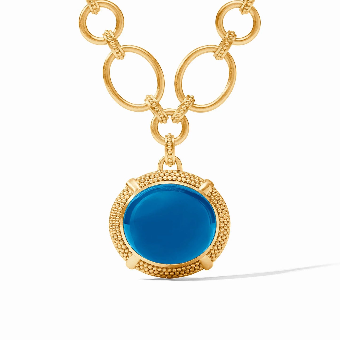 Julie Vos Cabochon Statement Necklace - London Blue