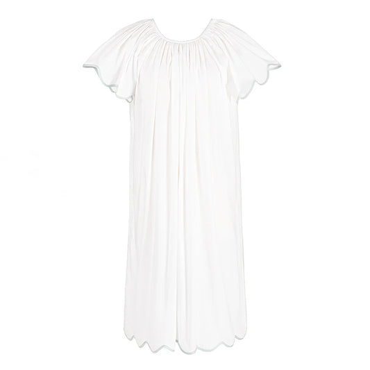 Lenora Vandy Cotton Nightgown - Seafoam