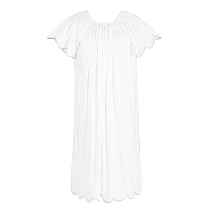 Lenora Vandy Cotton Nightgown - Seafoam