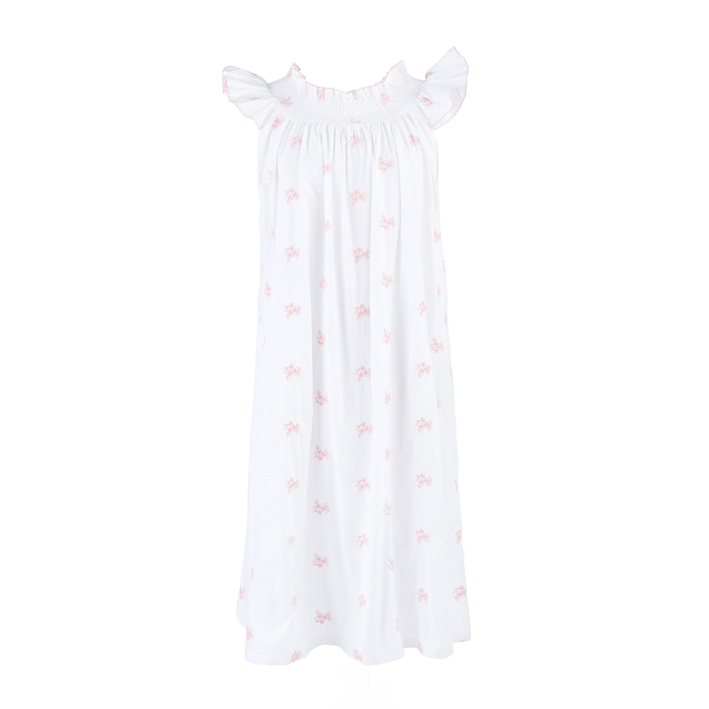 Lenora Nancy Embroidered Coral Nightgown
