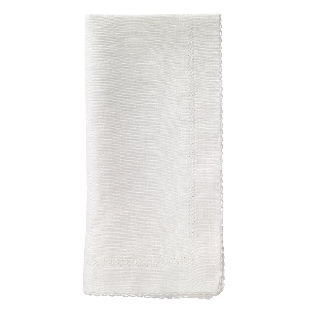 Picot Napkin- White
