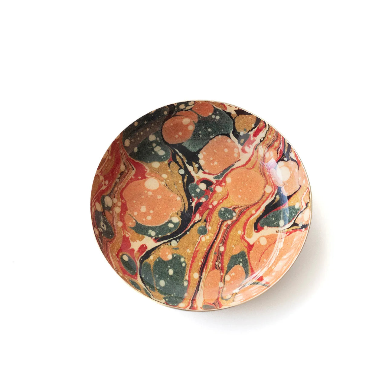 Roomytown Enamel Round Tray - Marbled