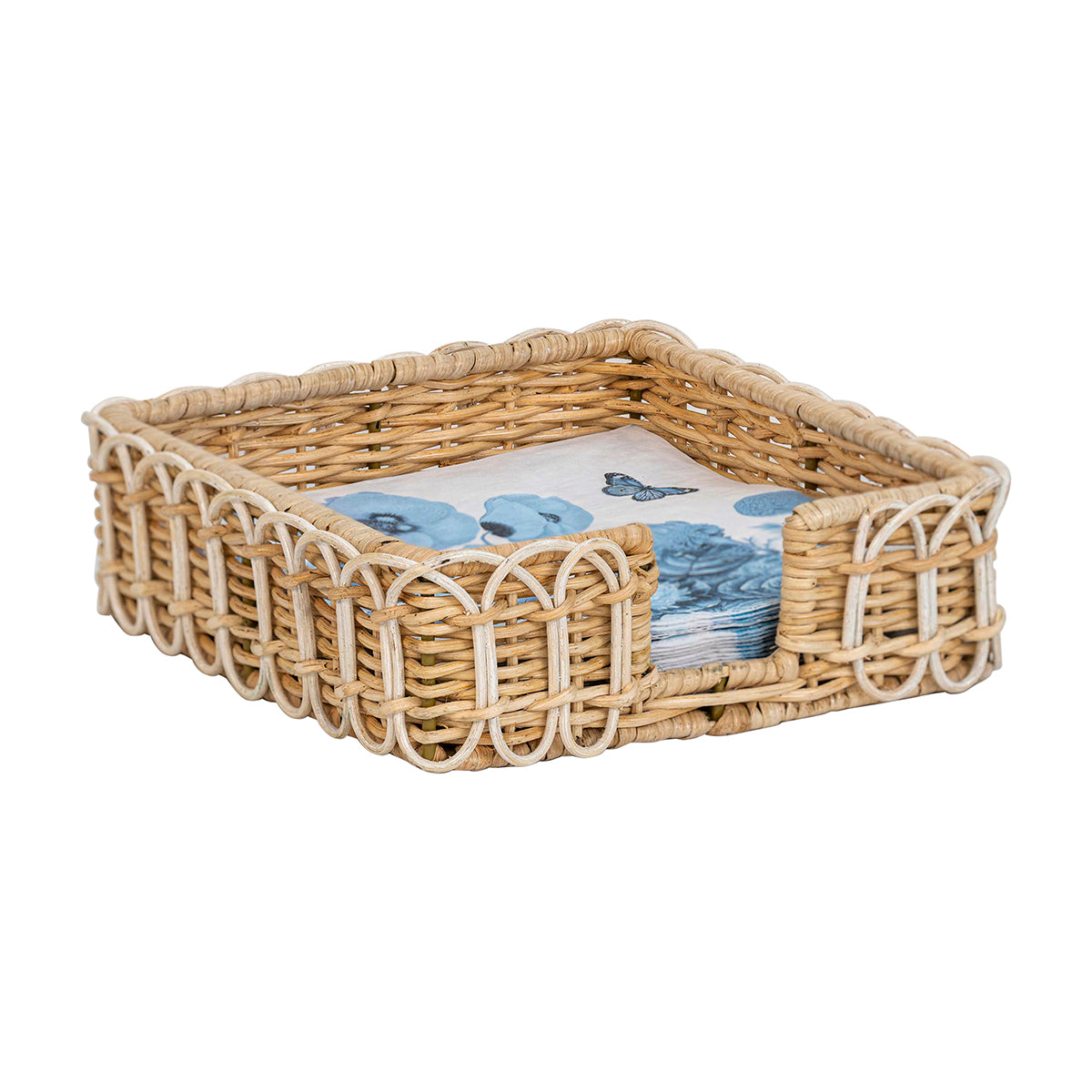 Provence Rattan Luncheon Napkin Holder - Whitewash