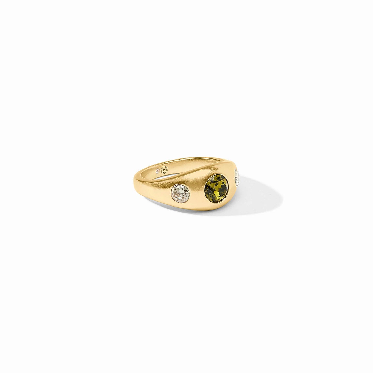 Julie Vos Rainbow Signet Ring - Shades of Jade
