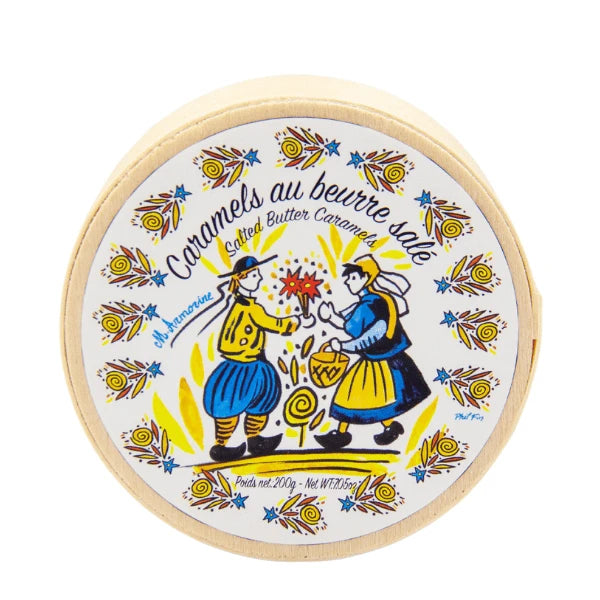 La Maison d'Armorine Salted Butter Caramels in Round Box 6.3oz