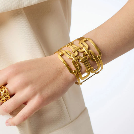Julie Vos Sahara Statement Cuff - Gold