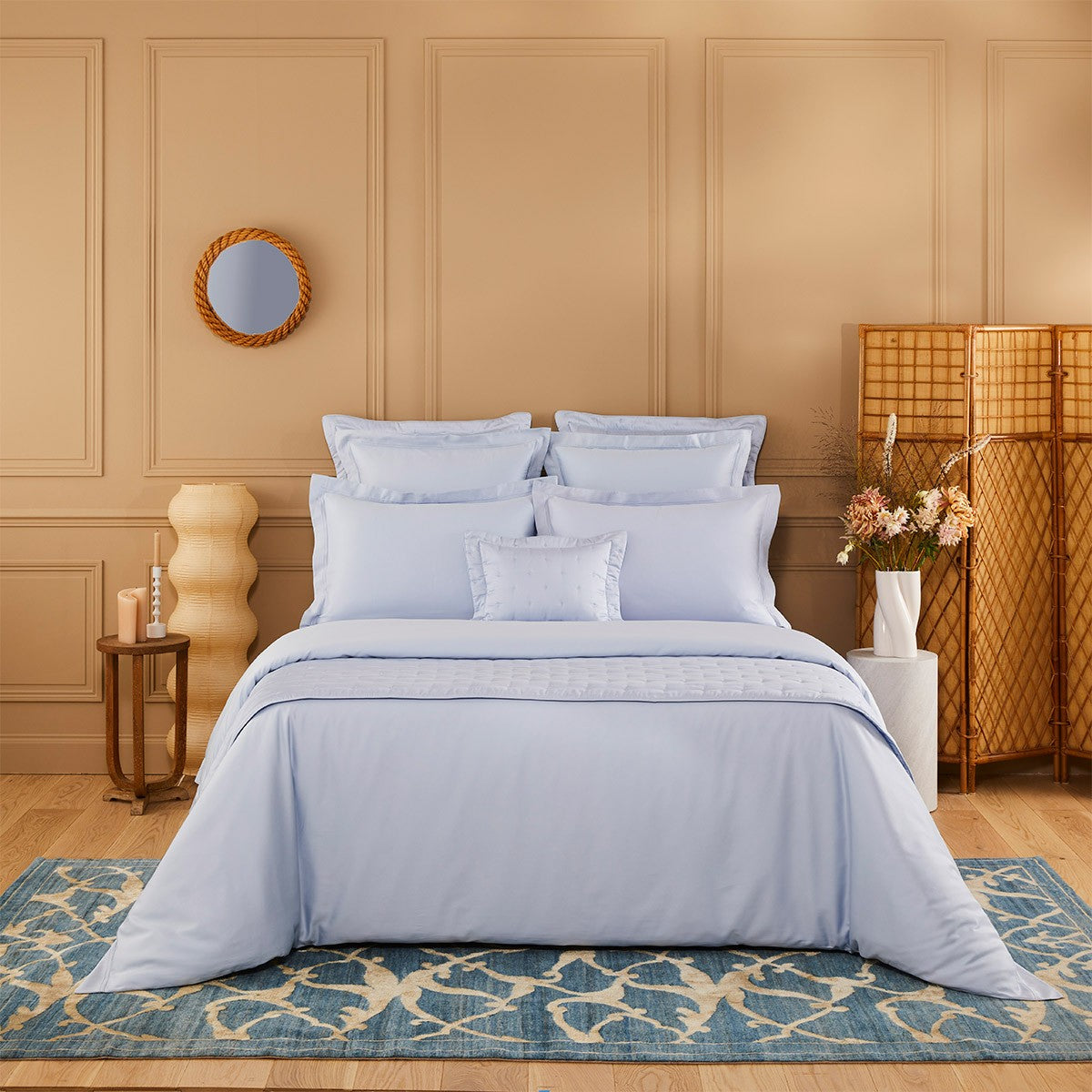 Yves Delorme Triomphe Flat Sheet - Celeste