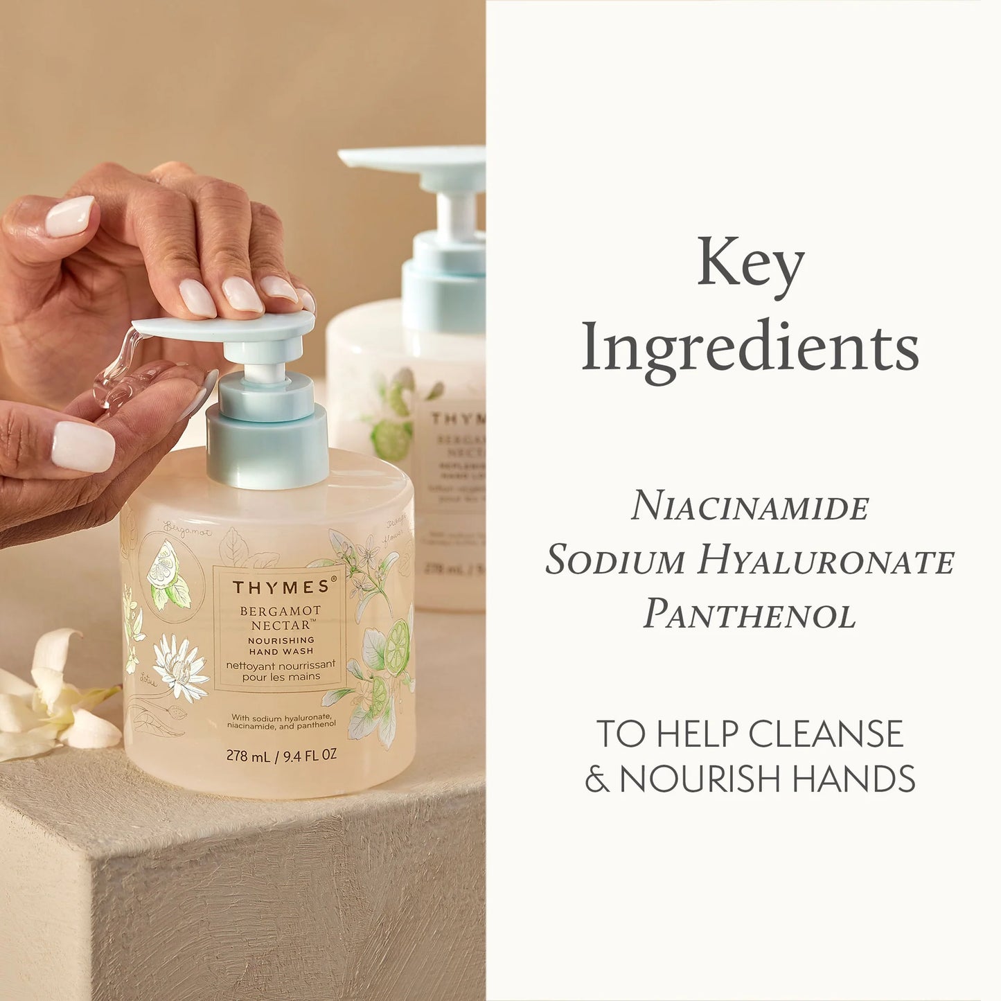 Thymes Bergamot Nectar Nourishing Hand Wash 9.4 oz