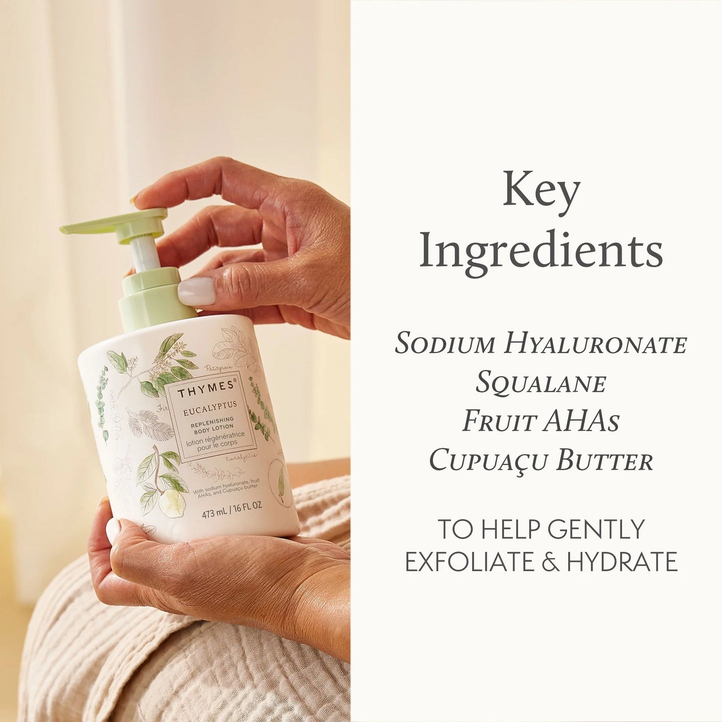 Thymes Eucalyptus Replenishing Body Lotion 16 oz