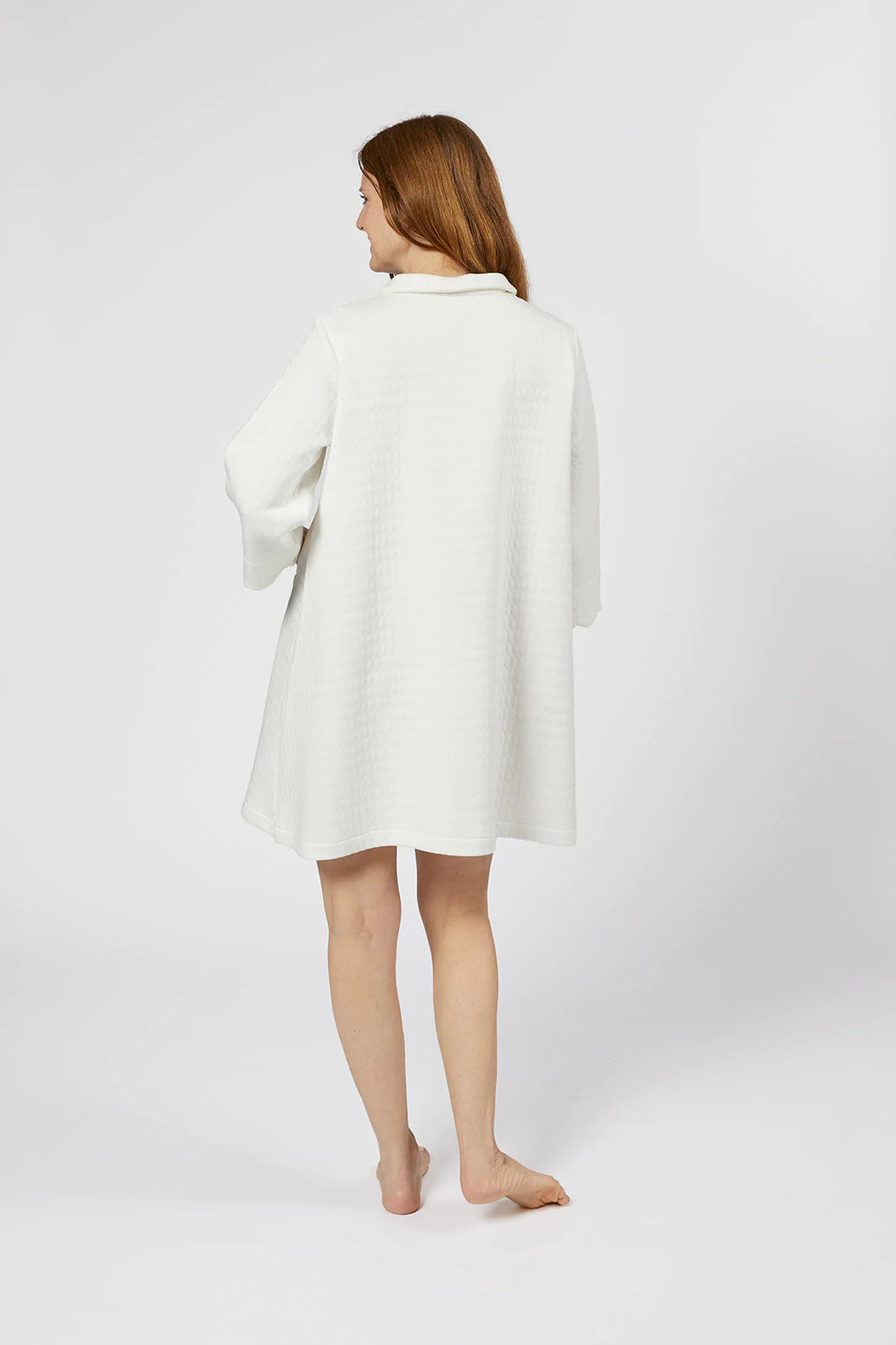 Lenora Vivian Cotton Robe - White, La Petite Maison