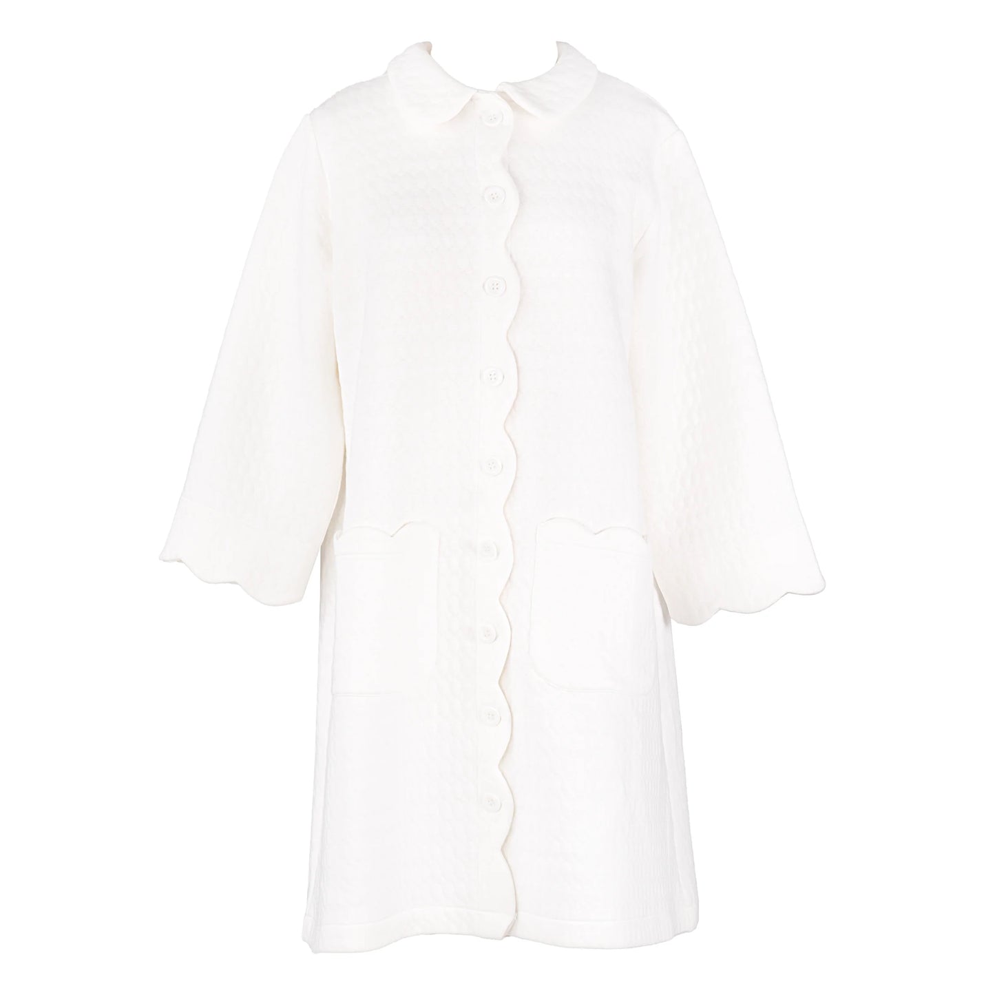 Lenora Vivian Cotton Robe - White, La Petite Maison