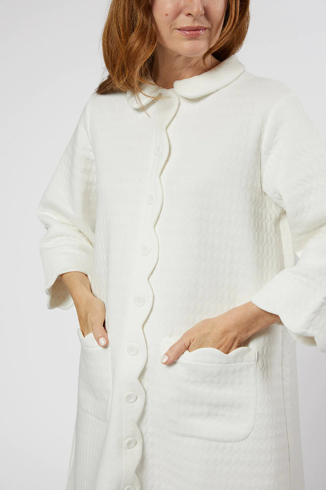 Lenora Vivian Cotton Robe - White, La Petite Maison