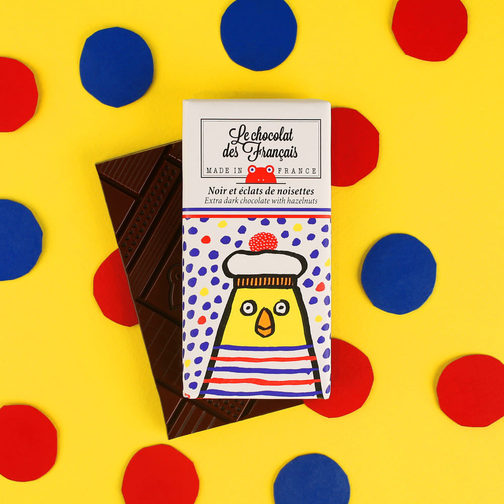 Le chocolat des Français Le Poule Mini Dark Chocolate & Hazelnut Ba
