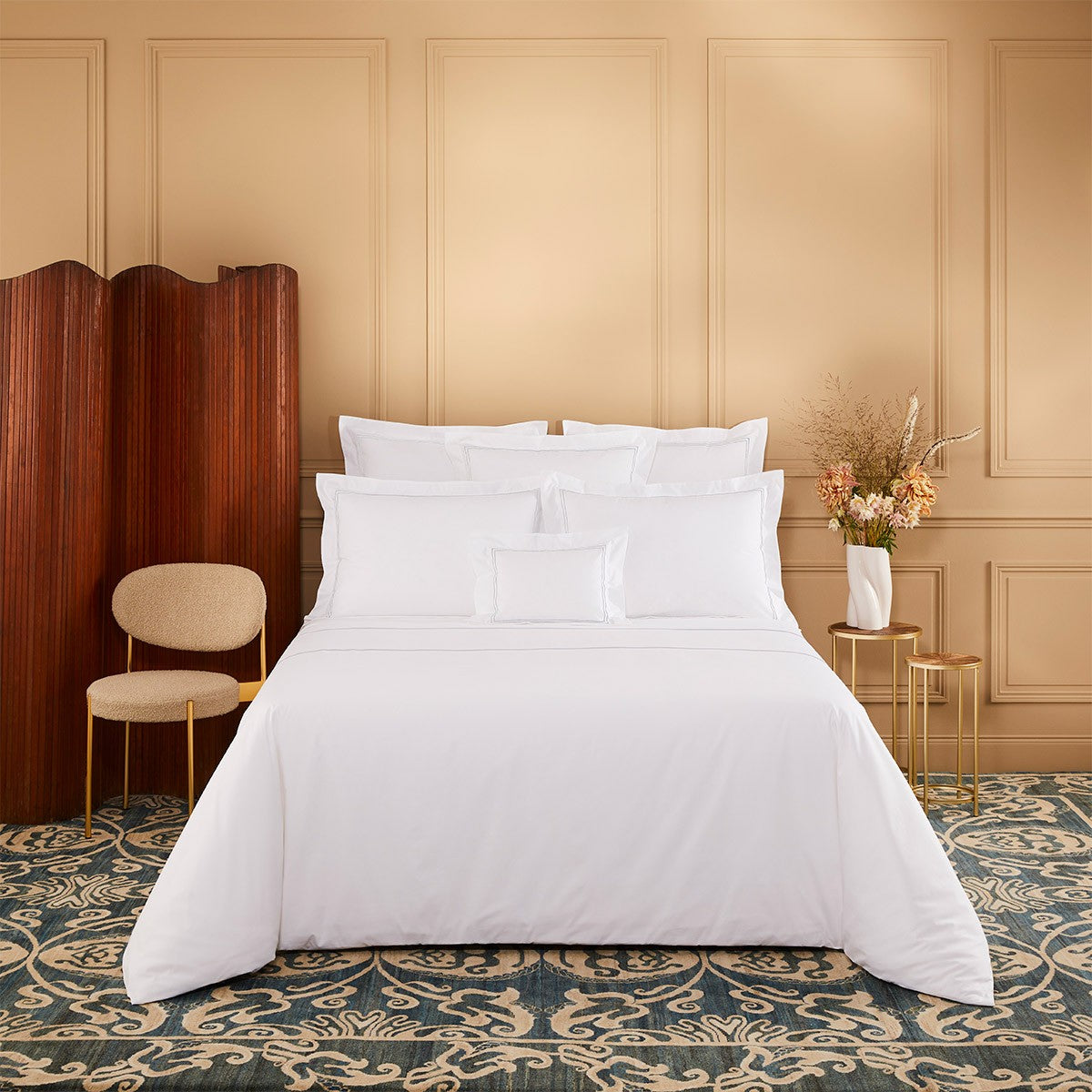 Yves Delorme Duo Fitted Sheet - Blanc