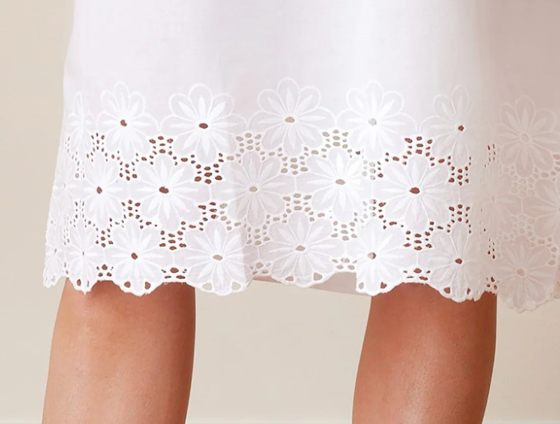 Jacaranda Eloise White Cotton Nightgown