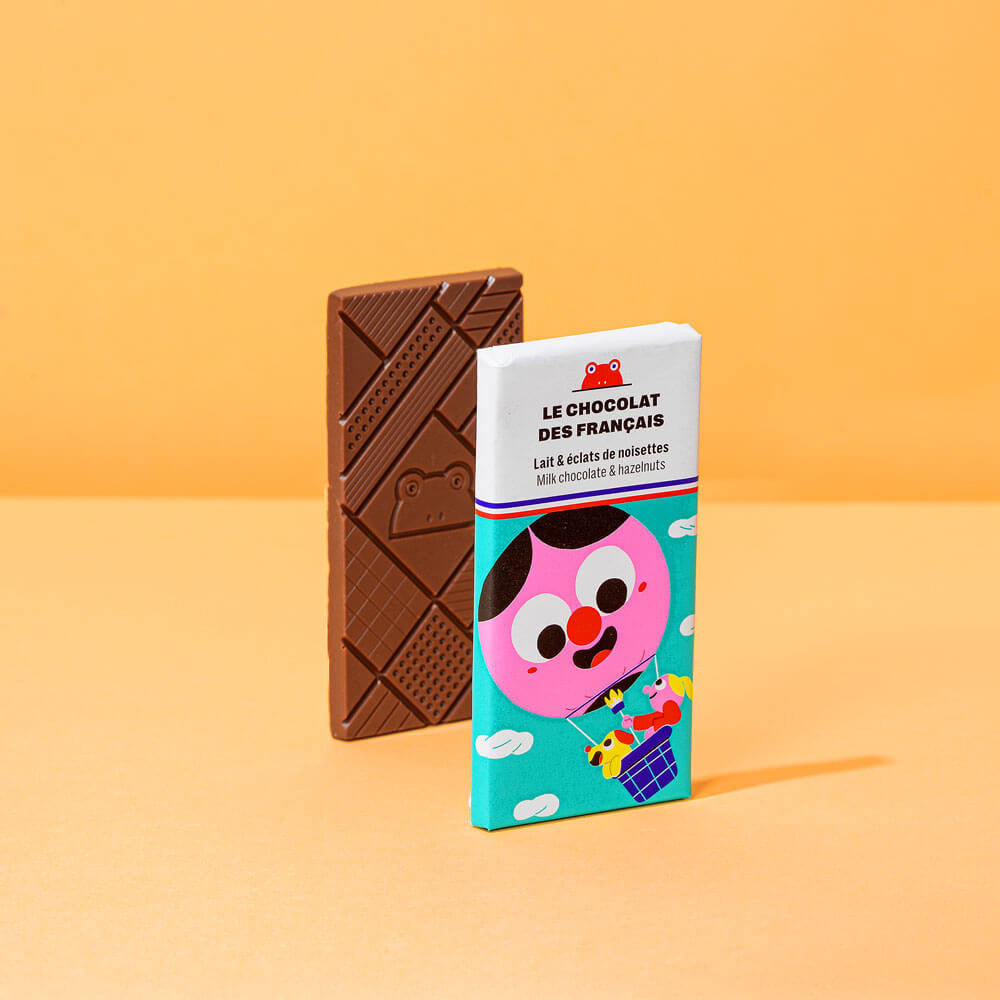 Le Chocolat des Français Hot Air Balloon Milk Chocolate Hazelnuts Bar